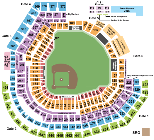 Busch Stadium Cardinals Seating Chart